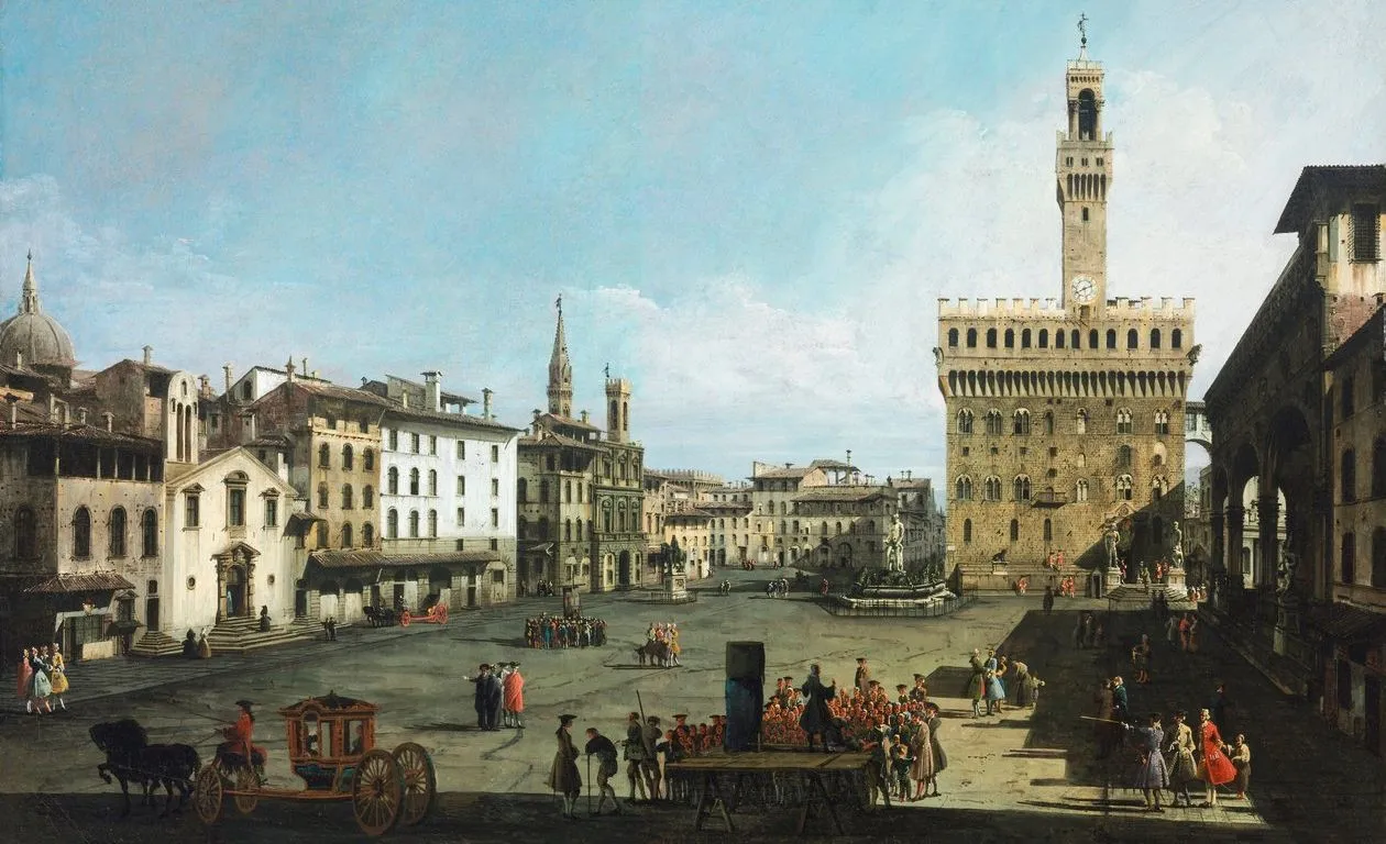 Brnardo Bellotto Piazza della Signoria in Firenze Brnardo Bellotto Piazza della Signoria in Firenze